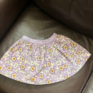 Girls Floral Reversible Elastic Waist Skirt 3T-4T